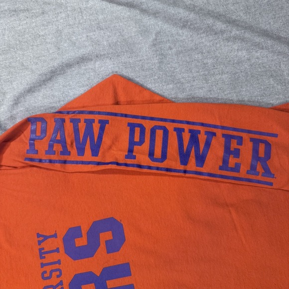 Clemson Tigers‎ Shirt Mens Large NCAA Football Paw Power Russell Long Sleeve - Picture 3 of 12
